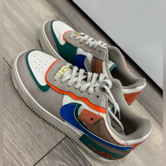 Nike Air Force 1 Low Shadow Sail Signal Blue Green (Women's) - Picture 1 of 9